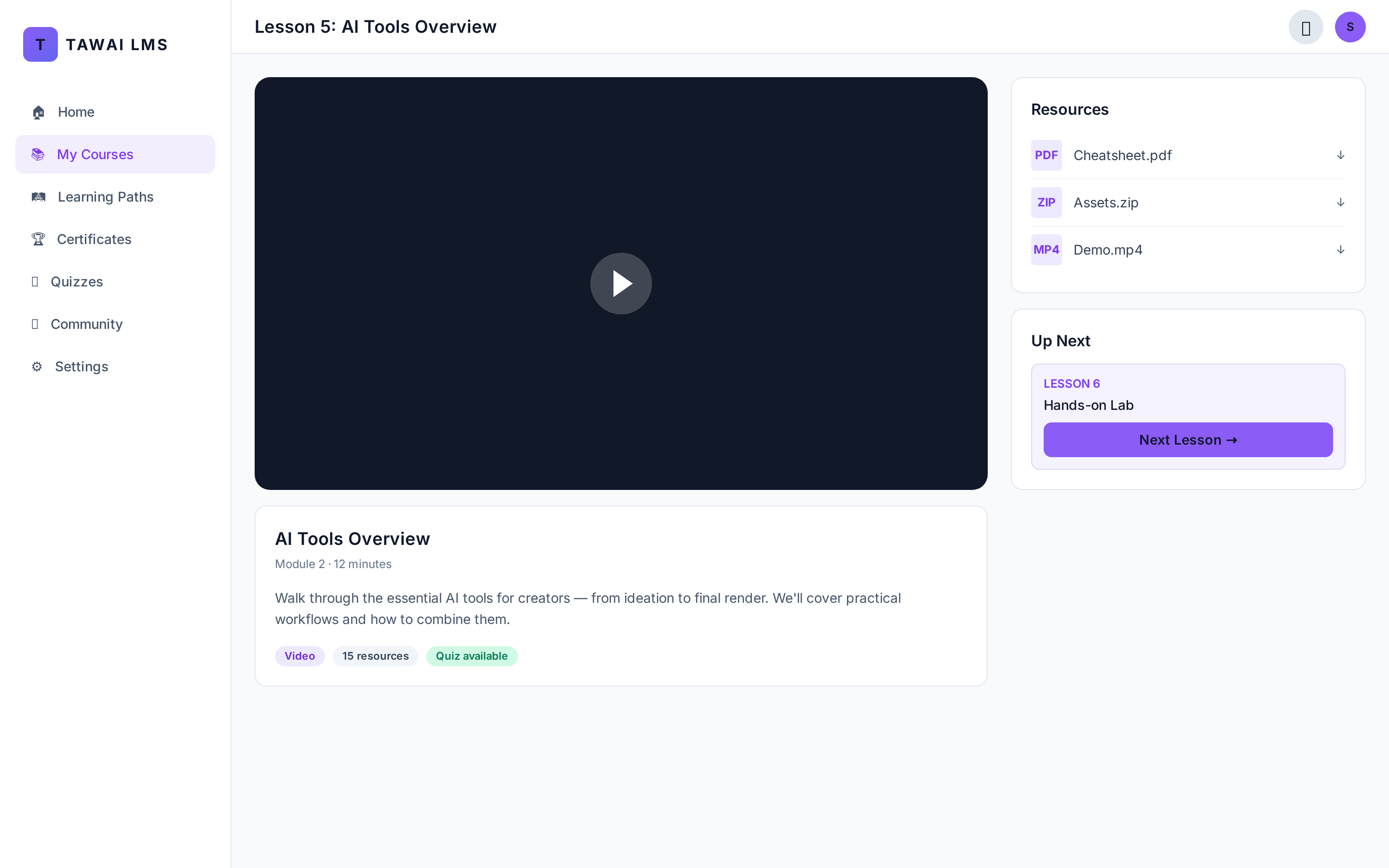 Video lessons